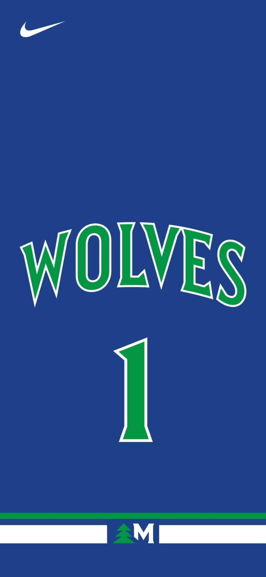 Blue Wolves jersey wallpaper with number 1 in green