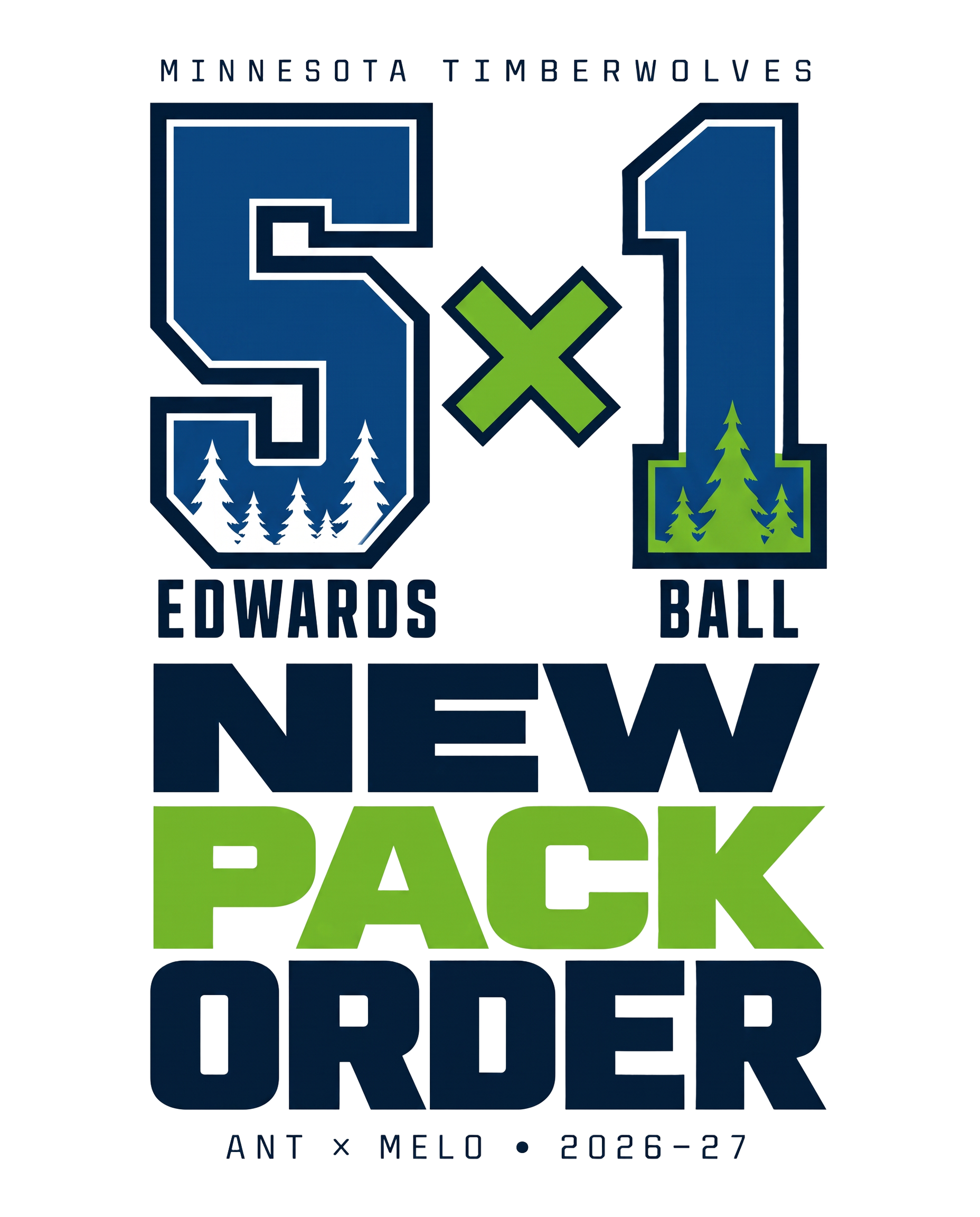 5 × 1 Varsity T-shirt design