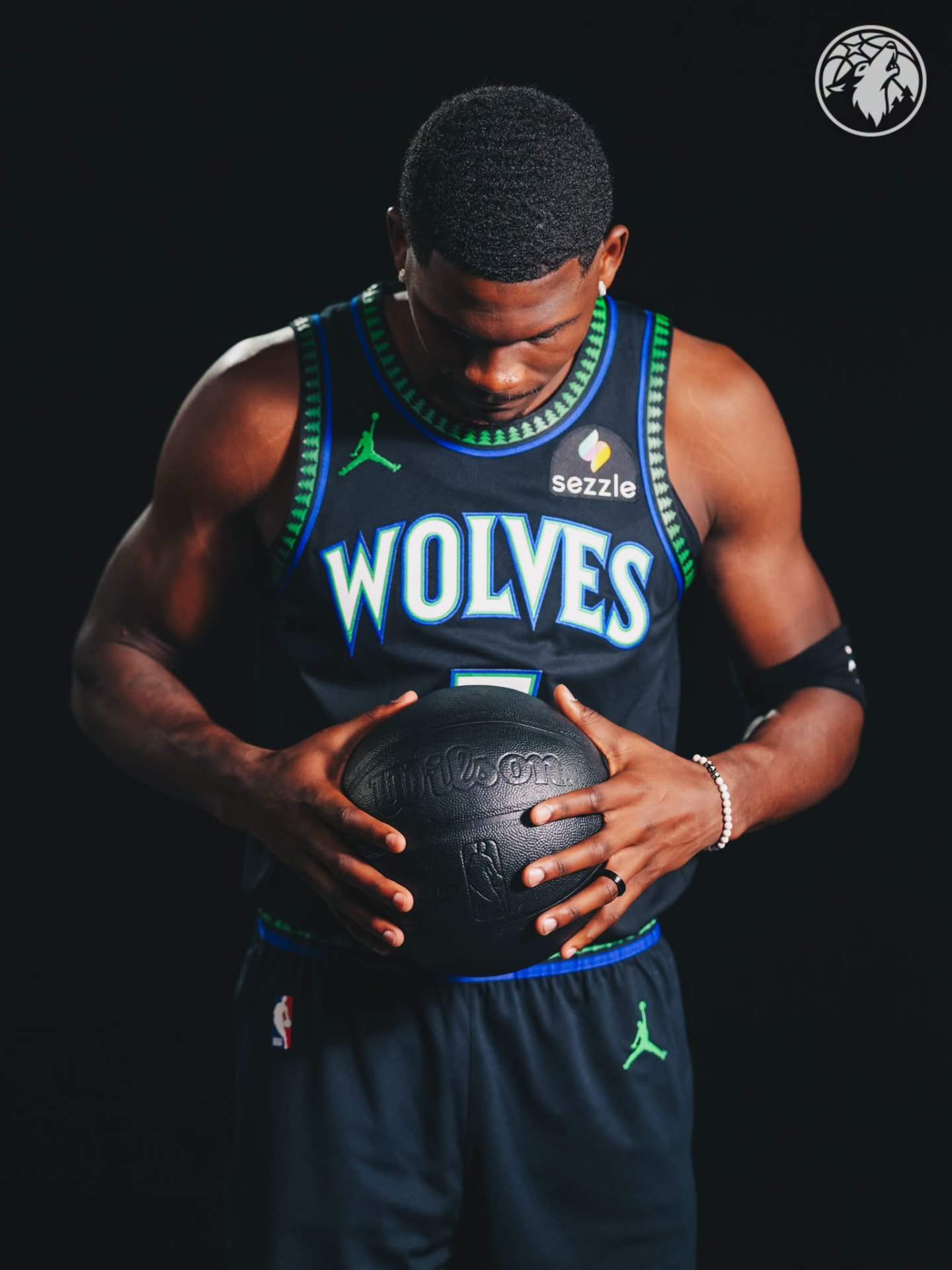 Anthony Edwards in a Timberwolves jersey